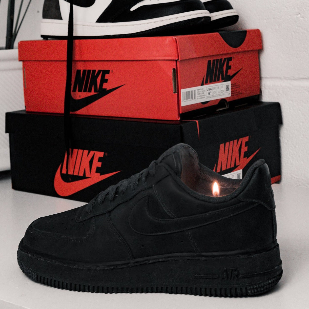 BLACK AF1 Crep Candle
